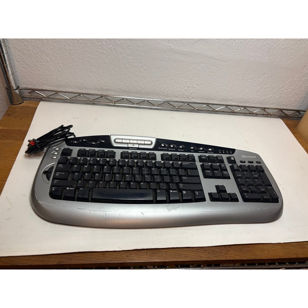 Vintage Microsoft Digital Media Pro Keyboard - Model 1031 - USB - Untested Parts